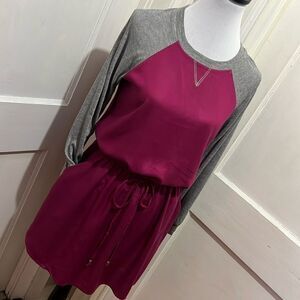 Angie Long Sleeve T Shirt Dress Women's Small